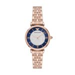 Emporio Armani Gianni T-bar Rose Gold-tone Stainless Steel Women's Watch AR11423