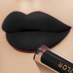 Matte Velvet Black Highly Saturated Lip Gloss Non-stick Long Lasting Lip Glaze Lip Mud Moisturizing Makeup Liquid Lipstick Valen