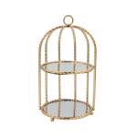 2 Tier Mirror Cake Stand Gold