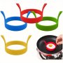 4pcs Kitchen Cooking Silicone Fried Oven Poacher Pancake Egg Poach Ring Mould