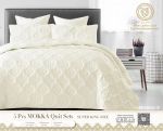Zs - 5PCS Super King Mokka Quilted Bedspread - Purple