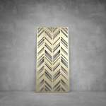 Laser Cut Screen - Design 136 - 2000 X 1000 X 20 Matt Gold Outdoor