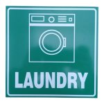 Laundry Safety Sign 19X19CM