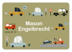 Ice Cream Tub School Label : Cute Cars Theme