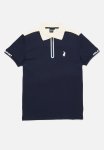 Polo Thabang Sport Short Sleeve Colour Block Golfer - Navy