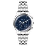Men's Sport Chronograph - Deep Ocean Blue World Map Dial Watch