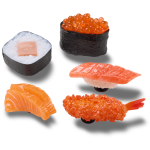 Realistic Sushi Dinner 5 Pack Jibbitz - Multi Osfa