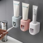 1PC Automatic Toothpaste Dispenser Wall Mount Bathroom Accessories Waterproof Toothpaste Squeezer Toothbrush Holder Bathroom Too