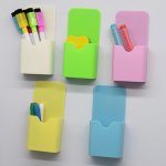 Magnetic Whiteboard Pen Holder - Durable Plastic Marker Cup With Easy Hang Design For Office Classroom Fridge - Lightweight And