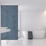 Dark Blue Frosted Shower Vinyl Panel Sticker