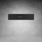 House Number D17 - 600 X 150 Rusted Steel Warm White