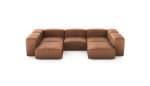 U-shape Sofa - Leather - Brown - 314CM X 220CM