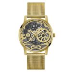Guess Mens Gold Tone Analog Watch