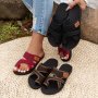 Women's Hollow Mesh Slide Sandals Casual Loop Toe Flat Summer Shoes Lightweight Slide Sandals