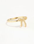 Goldair Gold Plated Sterling Silver Cubic Zirconia Bow Ring - S m