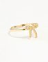 Goldair Gold Plated Sterling Silver Cubic Zirconia Bow Ring - S/m