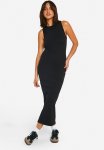 Basic Rib Racer Midaxi Dress - Black
