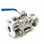 DN50 X 2" Tri Clamp 3-PIECE Ball Shut Off Valve Sus 304 Stainless Steel Industrial