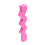Zig Zag Candle Cinnamon Pear Scented - Pink