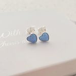 Larah Azure 925 Sterling Silver Azure Sn Opal Earrings 6MM