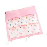 9 Pockets Cotton Cot Organiser - Grey