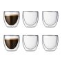 Double Wall Glasstransparent Set Of 6 Glasses - 250ML