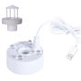 Mist Maker Splash Guard Float USB Port 4 Color LED Lights White