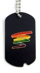 Black Gay Squiggle Dog Tag