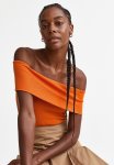 Off-the-shoulder Top - Orange