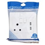 Single Wall Socket Integrated White