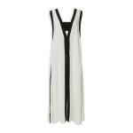 Ivory & Black Contrast Maxi Dress