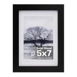 Egofine 5X7 Picture Frame Made Of Solid Wood Display Pictures 3.5X5 4X6 With Mat Or 5X7 Without Mat Covered By Plexiglass For Ta