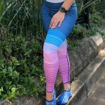 Ocean Sunset Leggings - S Blue