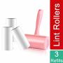 Lint Roller For Pet Hair Clothes Sticky Lint ROLLERS-3 Roller Refills 180 Sheets
