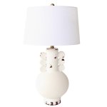 Ceramic Table Lamp White Distressed Base