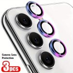 3PCS/1SET Metallic Luster Lens Protector Cover Case For Samsung Galaxy S23 Fe S24 Plus A15 A35 A55 5G Full Protective Lens Cover