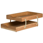 Executive Solid Wood Letter Trays A4 Double – WAL902IM