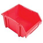 Matlock Plastic Louvre Panel Bin Stack And Hang Container Interlocking Design 28 X 35 X 18.4 Cm Red