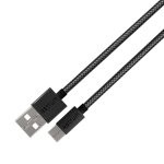 Verve UC30 3A Usb-a To Usb-c Charge & Sync Braided Cable – Black