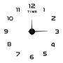 Diy 3D Number Wall Clock Minimalist Frameless Self-adhesive Timepiece