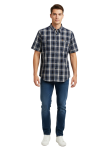 Sterling shirt Ss Check Navy beige 39