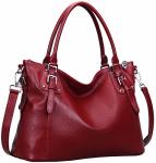 Heshe Genuine Leather Purses And Handbags For Women Tote Shoulder Bag Satchel Purse Top Handle Bags Hobo Crossbody Purse Large W