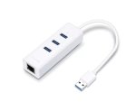 Gigabit Ethernet Network Adapter With 3 Port USB 3 0 Hub