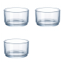 3 Pack - 10CM Glass Salad Bowl - Transparent