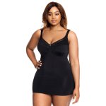 Donnay Plus Size Body Shaper Vest With Lace - Black