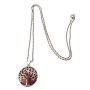 Tree Of Life With Polished Goldstone Aventurine Gemstone Necklace