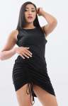 Ladies Sleeveless Bodycon Dress - Black - Black / S