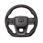Toyota GR300 Sport Full Black Red Stitch Leather Steering Wheel For
