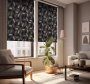 Geometric Triangles Black Tones Living Room Blind