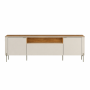 Yb Ambiente Dourados Off White & Cinnamon Tv Stand Flatpack